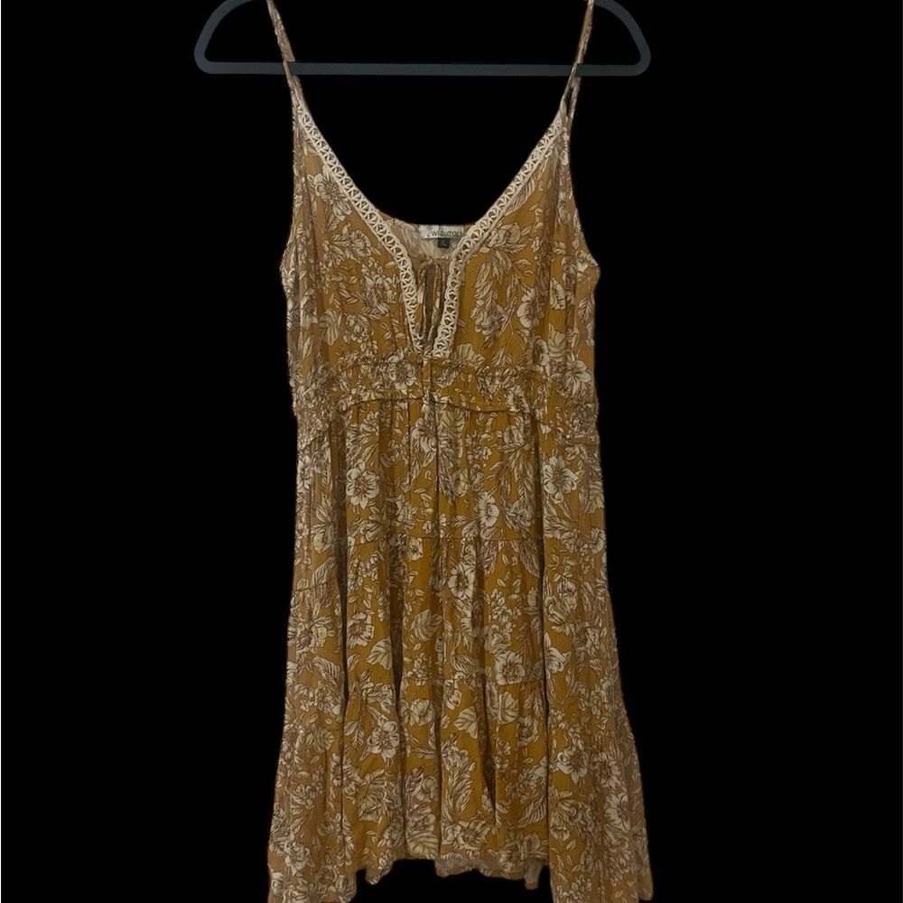 Floral Lace-Trimmed Women's Dress